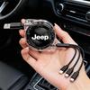 AMR7 Автоаксессуары 3 в 1 Micro USB Type C Зарядный кабель Мультизарядное устройство Для Jeep Wrangler Grand Cherokee Avenger Compass Wagoneer