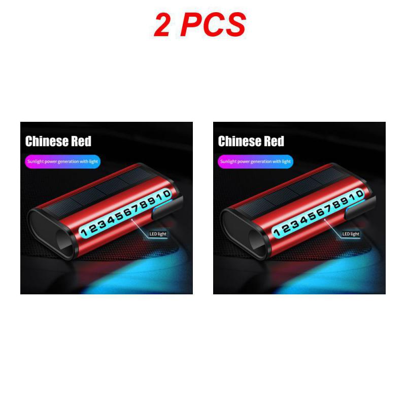 1~10 шт. номерной знак парковки автомобиля светящаяся карта парковки автомобиля солнечная зарядка временная остановка номер телефона карта для украшения автомобиля