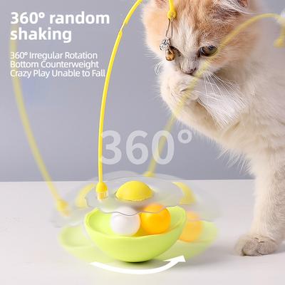 Игрушки-невалки для кошек, интерактивные, устойчивые к укусам, поворотные столы, съемные, игровые палочки для кошек, перья, колокольчики, мятный мяч для кошек