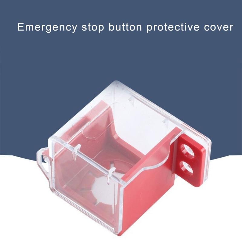 Push Pull Emergency Stop Button Cover Safety Lock Cover Box Type Clear Push Button Switches Cover Easy to Install