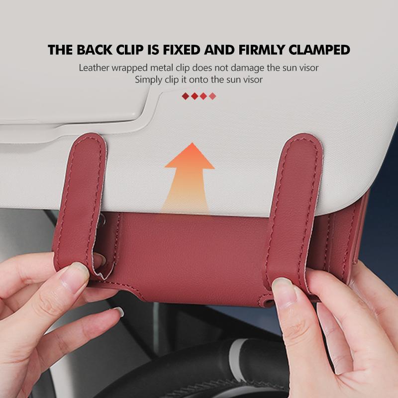 For Opel Leather Car Glasses Organizer Visor Clip On Anti Scratch Protector Zafira Meriva Mokka Vivaro Vectra Antara Ampera MH8