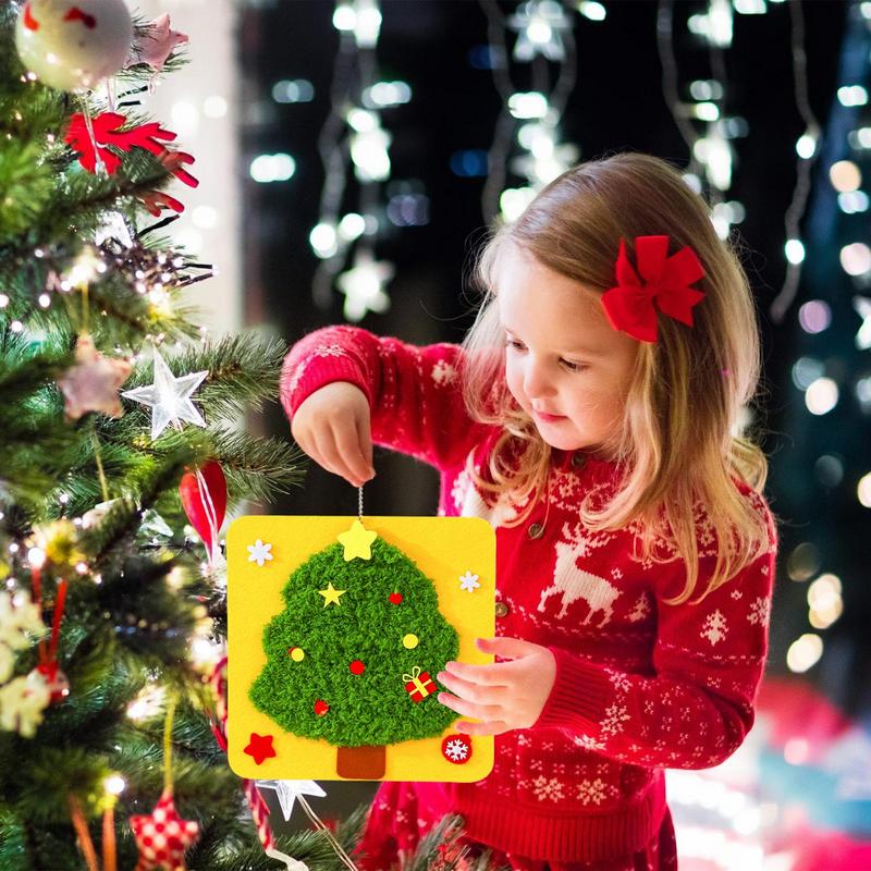 Рождественский набор для шитья, набор для шитья, поделки для начинающих, детские вышитые игрушки, нетканый материал для украшения дома на праздник