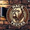 Винтажная металлическая табличка Mack Truck Bulldog Железный настенный знак Декор для домашнего бара Офиса
