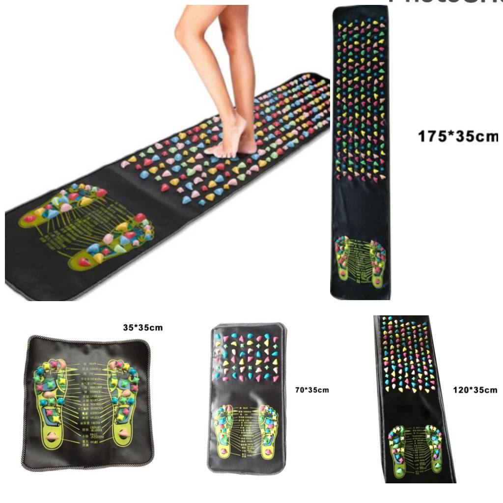 Foot Massage Mat Road Health Foot Point Diagram Plastic Stone Acupressure Relax Stand Press
