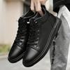 Теплые зимние ботинки из натуральной кожи, мужские универсальные ботинки, новинка 2024 года, мужские кроссовки, классические высокие мужские дышащие кроссовки для ходьбы