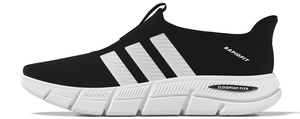 adidas Комфорт FLEX LOUNGE RAPIDFIT Унисекс Черный Цвет Размер см Кроссовки, Взрослый, ONE22, Черный/Белый Цвет Обуви/Черный (HQ2568), 27,0