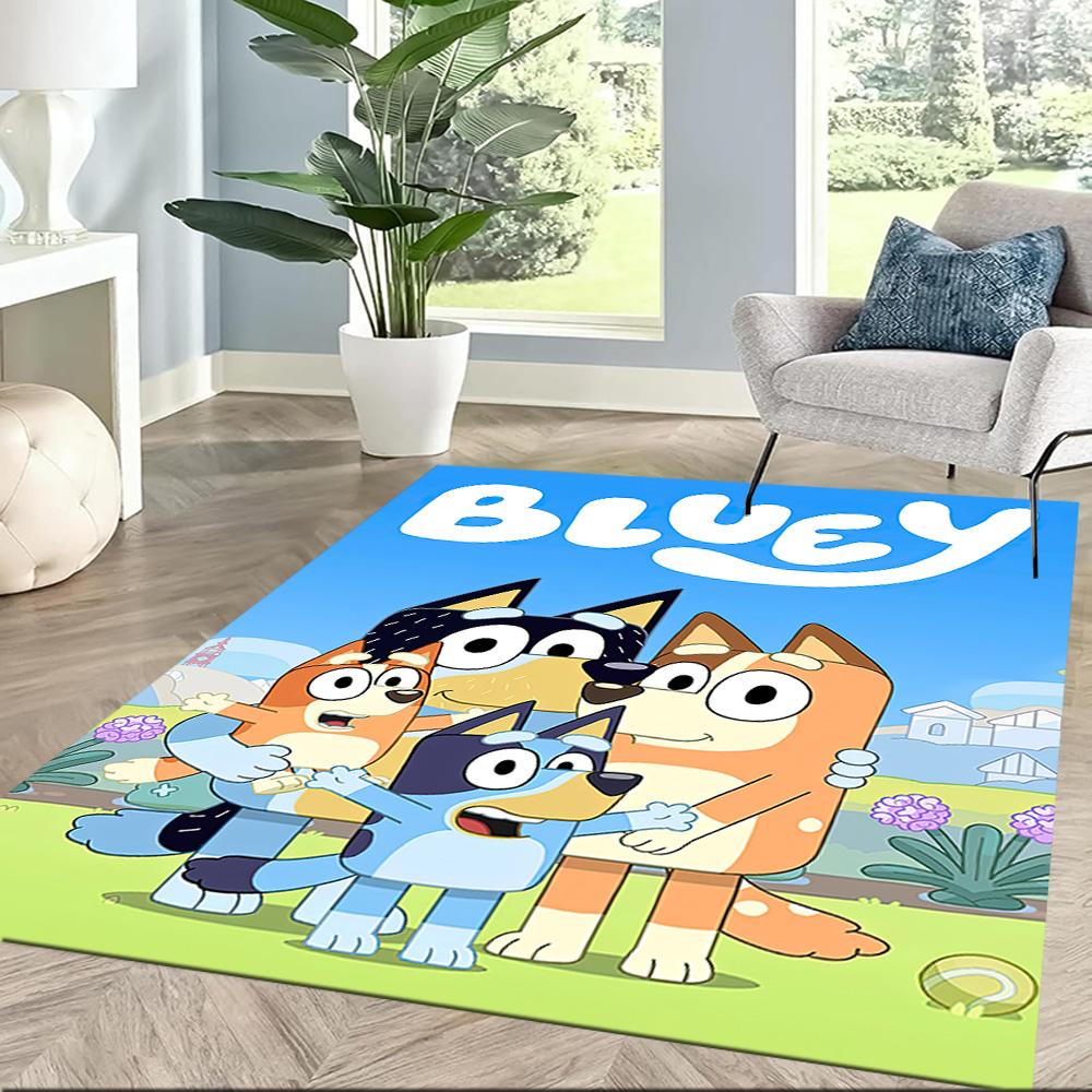 Bluey's Adventure In The Car Square rugs are a great choice for living rooms, bedrooms, home décor, and as gifts.