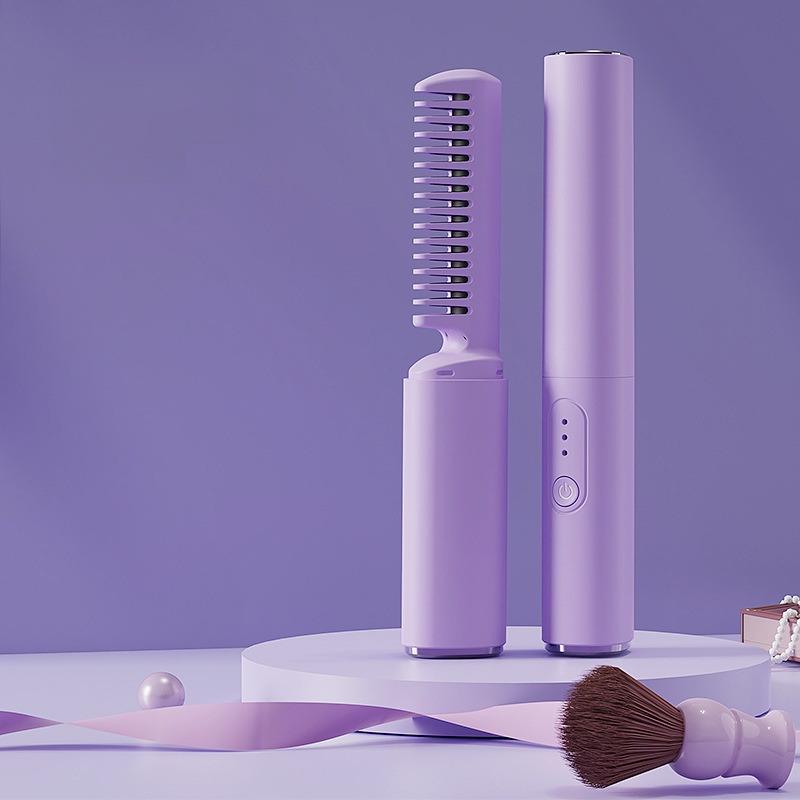 Беспроводная ленивая расческа мини портативная USB зарядка щипцы для завивки маленькая завивка выпрямление двойного назначения беспроводная расческа