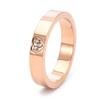 Simple Women's Diamond-set 18K Gold Love Ring Cute Childlike Engagement Wedding European and American Jewelry