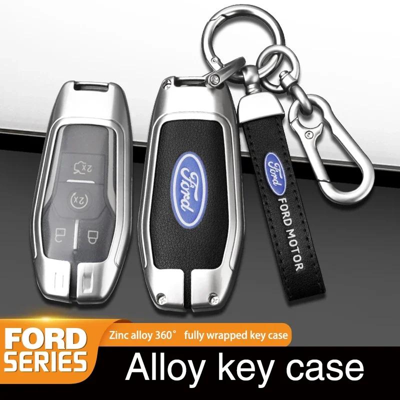 New 2026 Car Sticker 2025 Hot Zinc Alloy Car Remote Key Case Cover For Ford Fusion Mondeo Mustang F-150 Explorer Edge 2015 2016