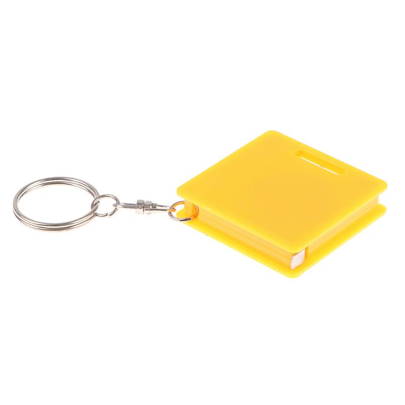 1M Portable Mini Multifunctional Keychain Square Steel Tape Measure With Gradienter