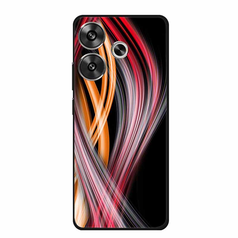 6.79" For Poco M6 4G Case POCOM6 Phone Cover Black Silicone Soft Back Cover Case For Xiaomi Poco M6 4G Case M 6 Protective Coque