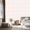Hearts Wallpaper White, Peach and Coral 50x1000
