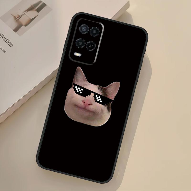 Мемное лицо Белуги Улыбающийся Чехол Для Oppo A17 A57 A77 A74 A54 A94 A78 A98 A18 A60 A80 A40 A38 A58 A96 A76 A16 A15 A5 Pro