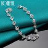 Heart Shaped AAA Zircon Bracelet Party 925 Sterling Silver Fashion Jewelry