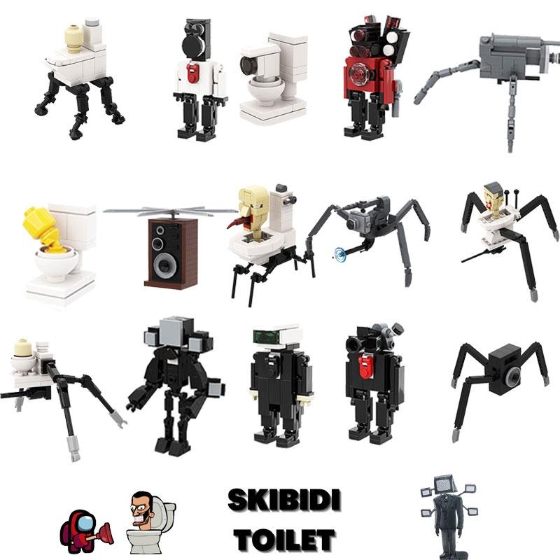 Смешной набор строительных блоков Skibidi Toilet Креативная игрушка для детей Пластиковый материал