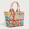 2024 Autumn/Winter All-Match Printed Canvas Tote Bag - Fashionable, Textured, Handmade Shoulder Bag for Women