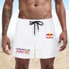 Red Bull Мужские пляжные шорты с принтом команды Формулы-1, быстросохнущие, 2026, летние плавки