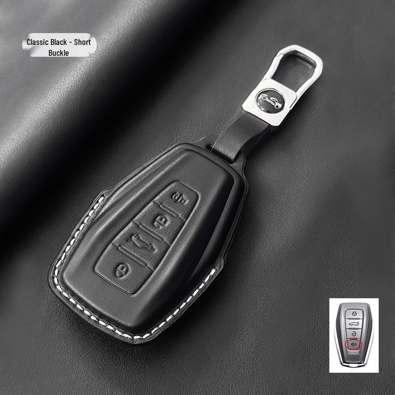 Совместимо с Geely Emgrand, Binyue, Vision X6, Binrui, Boyue - Чехол для ключей из натуральной кожи