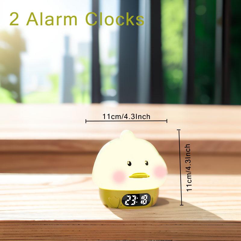 Digital Alarm Clock Children Wake Up Lamp Night Light Rechargeable Alarm Clock Lamp for Bedroom Room Decor