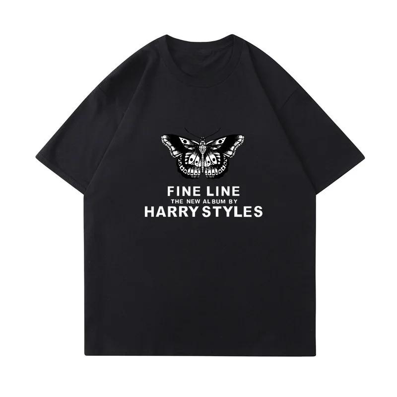 Harry Styles Womens Butterfly Printed Tshirt Summer Fashion Cotton Casual Top Womens Y2K Retro Street Tshirt Clothing Top