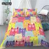 3D Cartoon Cat Print Home Living Luxury 2/3Pcs Comfortable Duvet Cover PillowCase Bedding Sets Queen and King EU/US/AU Size