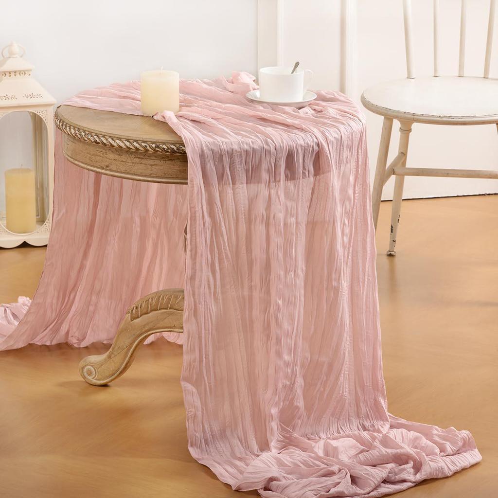 Балийская скатерть-раннер из мятой марли - Свадебный и праздничный декор в богемном стиле