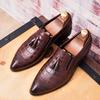 Luxury Brand Men's Genuine Leather Shoes Tassels Casual Shoes Fashionable Men's Loafers Versatile Flat Shoes Non Slip
