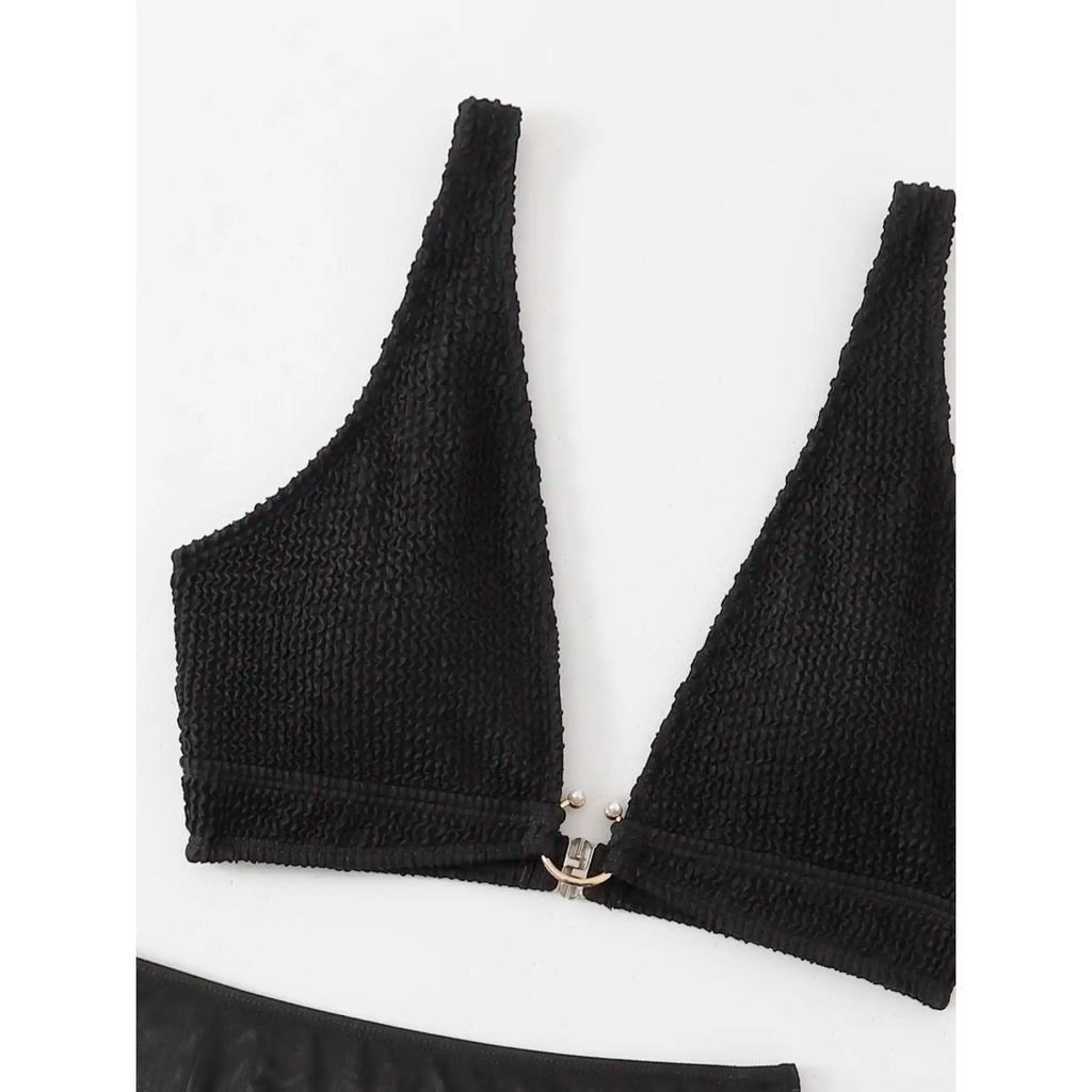 3 Pieces U-ring High Cut Bikini Swimsuit & Split Thigh Beach Skirt Swimwear Women 2024 Bathers Bathing Swimming Suit Female