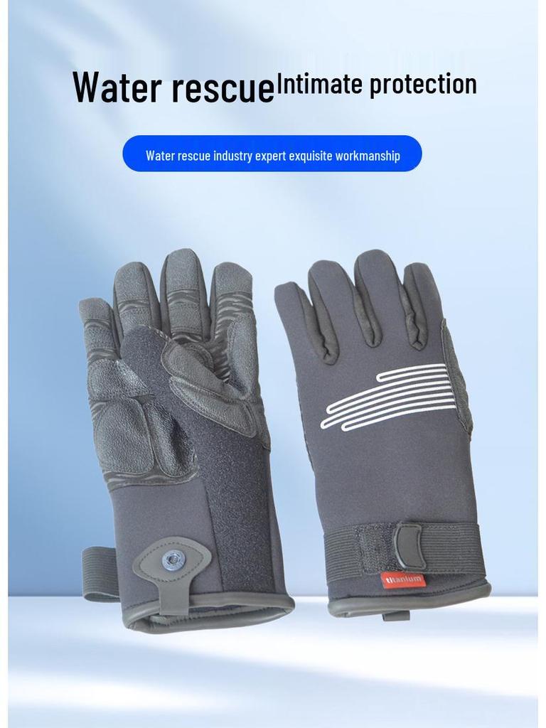 Waterproof Non-Slip Kayak & Diving Insulated Rescue Gloves.
