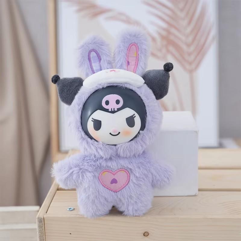 Мультяшная брелок-брелок Hello Kitty Зайчик Косплей Милая ПВХ Кукла Кукла Мягкий Пушистый Подвеска для Сумки Украшение для Рюкзака Брелок Женские Подарки