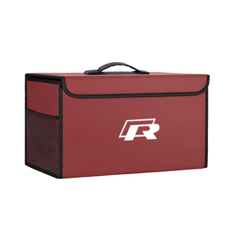 Car Trunk Leather Storage Box Auto Interior Organizer Accessories For VW GTI Polo Golf Passat Tiguan Arteon Touareg Taigo Caddy