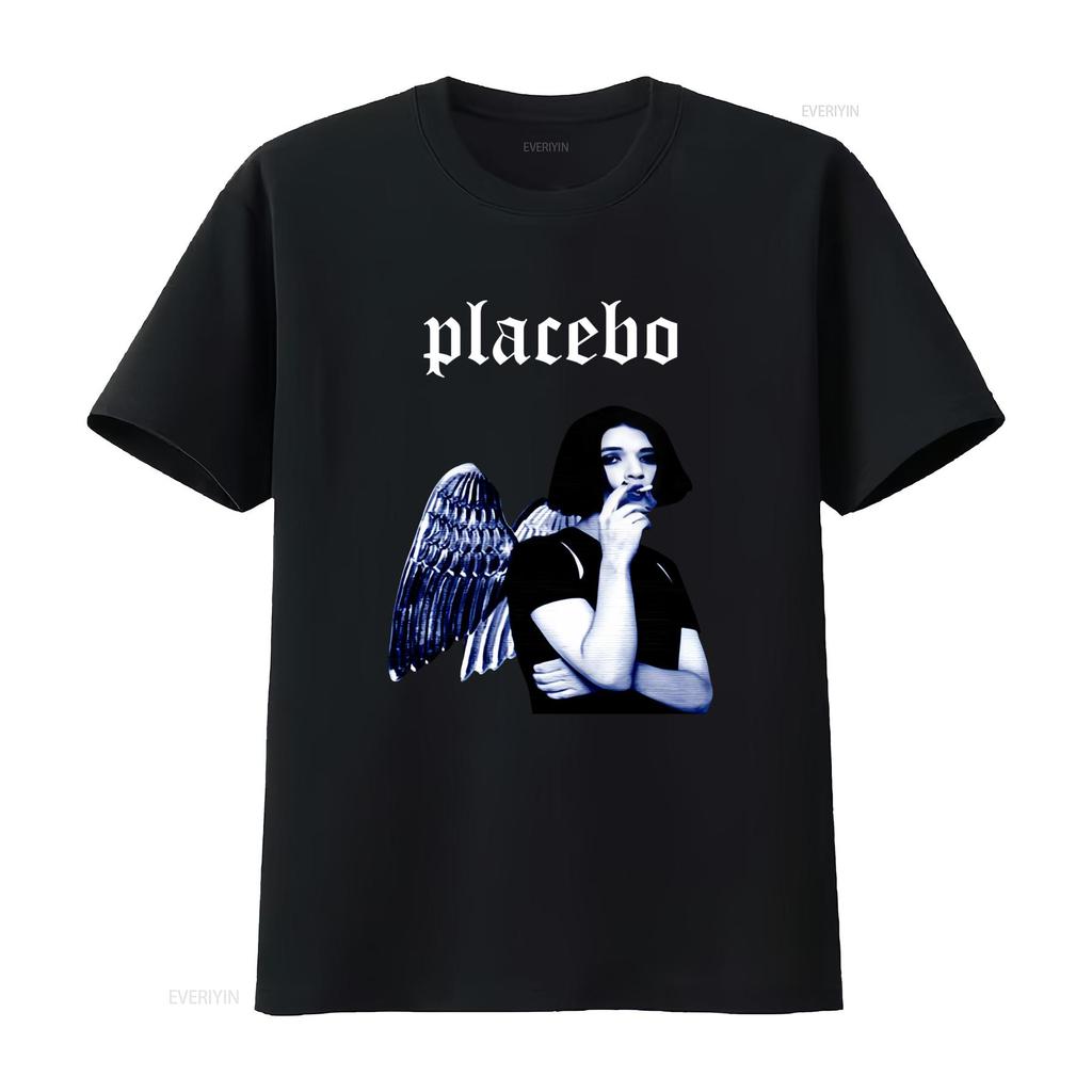 Новая футболка Placebo Rock Band для фанатов с принтом ангельских крыльев S 5XL BI04123 винтажная стираная модная одежда от графического дизайнера