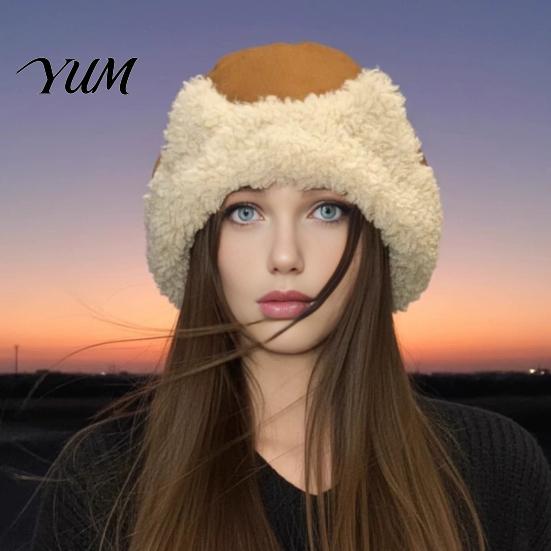 Ear Protection Hat Cat Sherpa Fleece for Women, Windproof Winter Thick Hat, Warm Fuzzy Skull Cap Outdoor Cycling