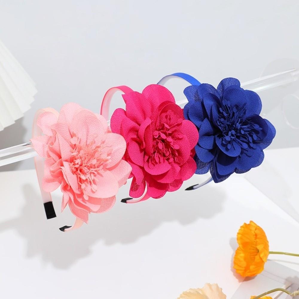 Princess Hair Band Grosgrain Ribbon Girl Hair Hoop Big Flower Headband Hair Accessories