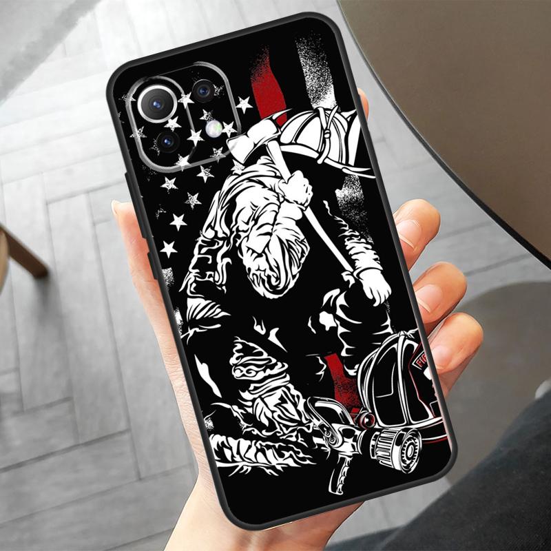 Firefighter Heroes Fireman Case For Xiaomi 14 Ultra 11T 12T 13T Pro 12 13 Lite POCO F6 Pro M6 X3 X5 X6 M5s F3 F5 Cover