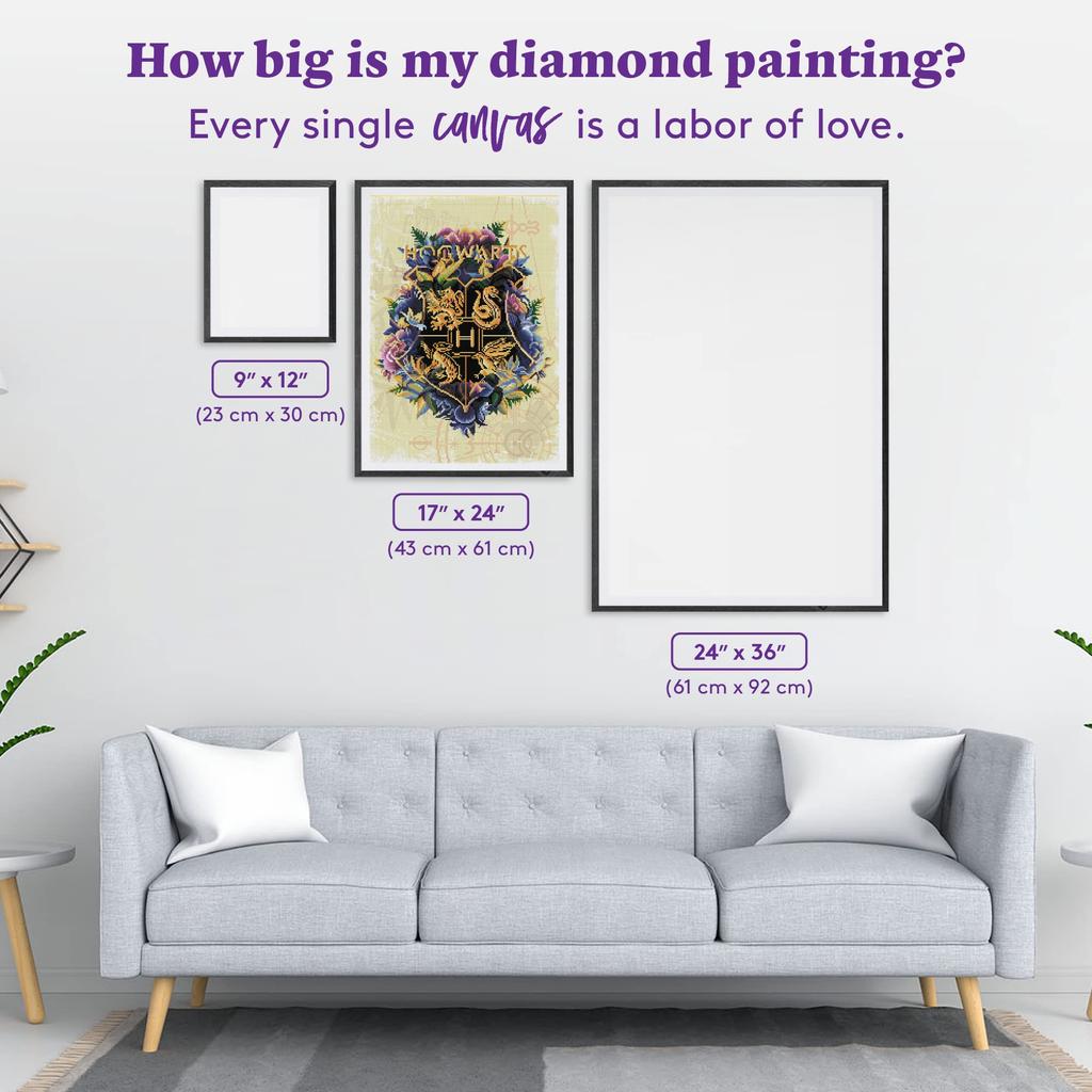 Diamond Art Club Hogwarts Crest FINE Oddities Diamond Painting X Cm X 61 - Kit, Beige, 17" 24" (43 Cm)