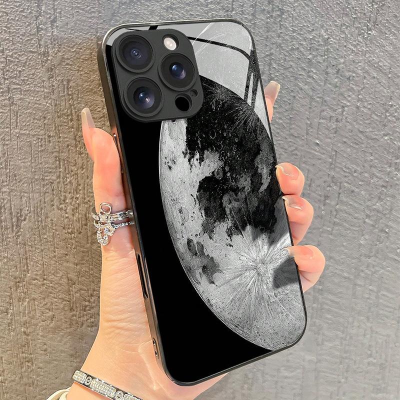 Закаленное стекло с узором "Вселенная Земля" для чехла телефона iPhone 17 Pro Max 16 15 14 13 12 11 Pro 17Air 16E 7 8 Plus XR XS X