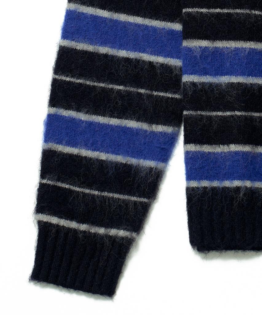 IDWS Vector Stripe Mohair Knit Black