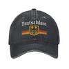 Deutschland Flag of German Washed Baseball Cap  y2k Funny Sun Trucker Hat Summer Men Women Outdoor Sports Baseball Caps