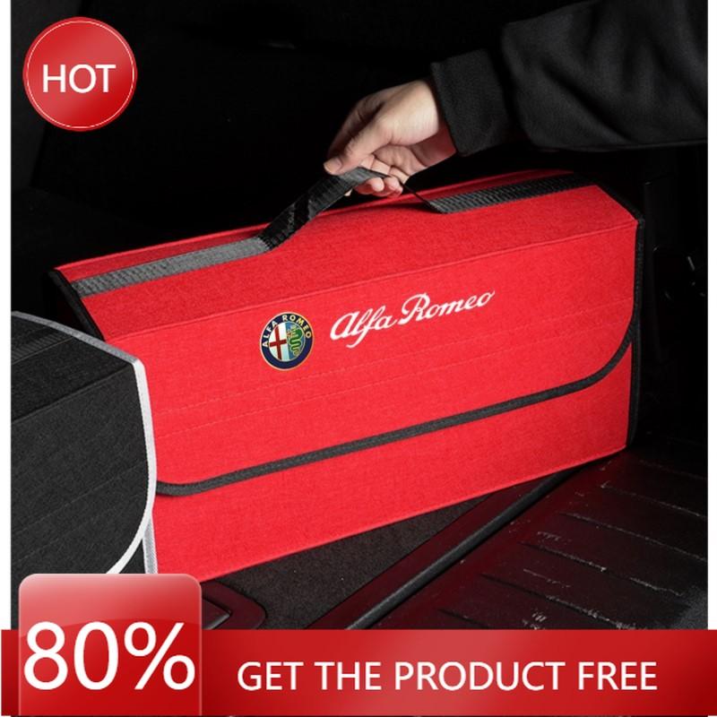 Hub Caps Car Felt Cloth Storage Bag Folding Organizer Box Trunk Tool Case For Alfa Romeo 156 159 147 4C 8C 166 Giulia Giulietta CVQ1
