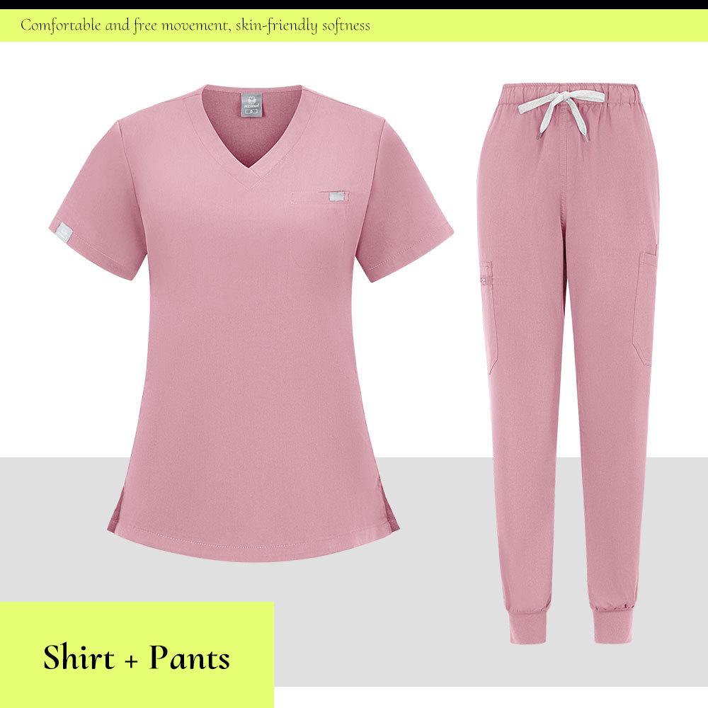 Восьмицветный медсестринский костюм-скраб - Дышащая, влагоотводящая женская униформа для ветеринарных клиник