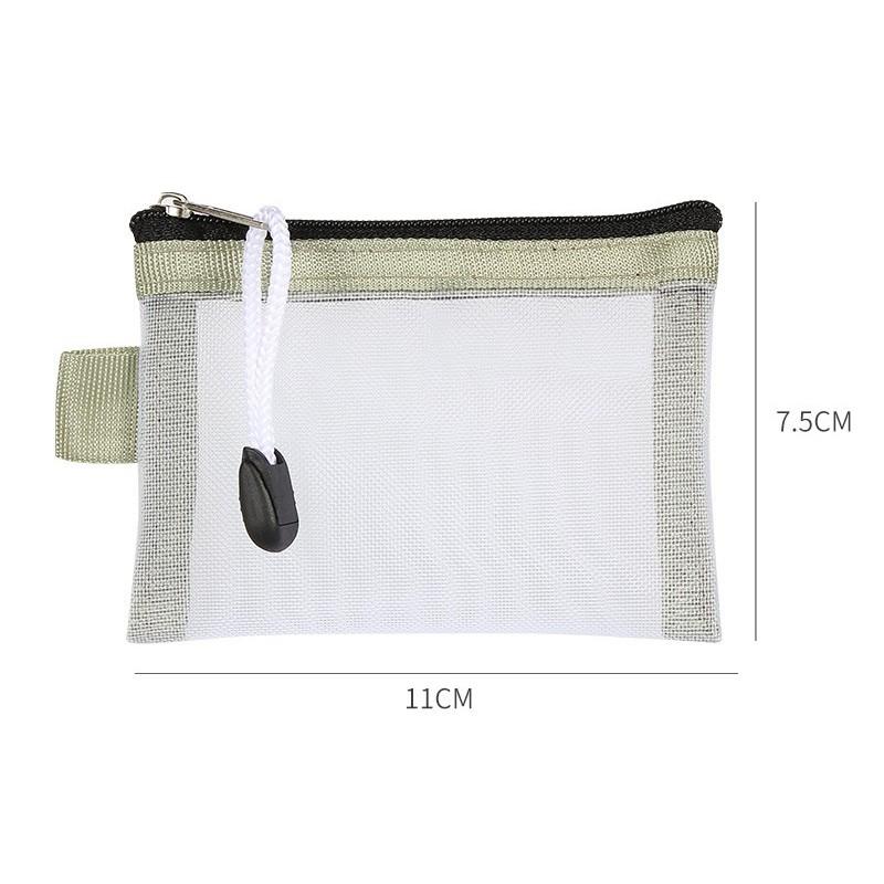 Милая мини-прозрачная сетчатая сумка для хранения ID, банковская карта, кредитная карта, сумка для монет, кошелек, карманный кошелек, органайзер для ключей, помады, гарнитуры