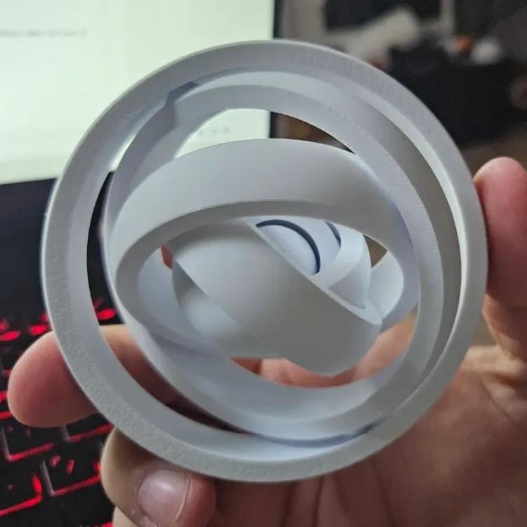 1 шт. 3D-печатное декомпрессионное вращающееся кольцо для кончика пальца, межзвездный декомпрессионный диск, спиральное многоугольное кольцо для пальца, игрушка-пуш-пуш, украшения