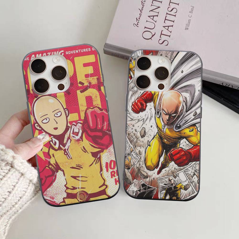 Superhero Anime One Punch Man For IPhone 17 16 15 14 Plus 13 12 11 Pro Max With Shockproof Protective Phone Cover