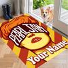Custom Name Pearl Jam Crystal Velvet Floor Rug Personalized Text Soft Carpet Home Decor