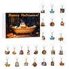 Halloween Advent Calendar 2D Reading Ghost Acrylic Ornaments Set 24 Days Countdown To Halloween Decoration for Holiday Home Party Decor