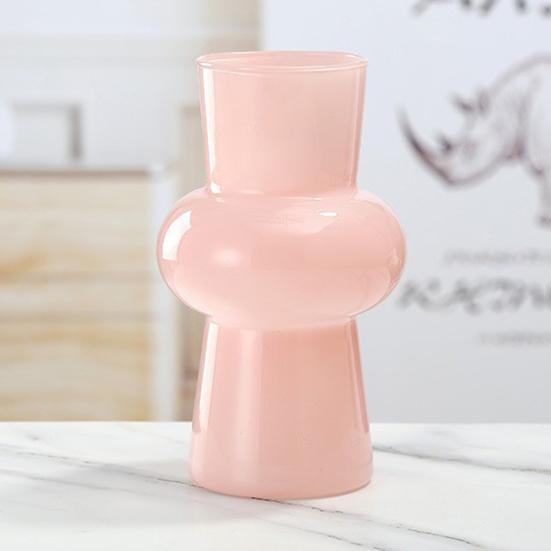 Yousheng Chinese Style Vase Glass Decorative Vase Smooth Surface Handcrafted Vase Flower Arrangement Desktop Decoration