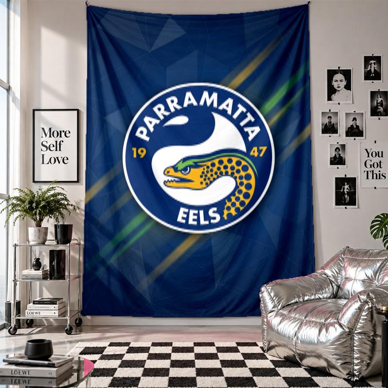 Parramatta Eels Wall Tapestry Home Decor Wall Hanging Cloth for Bedroom Living Room Background