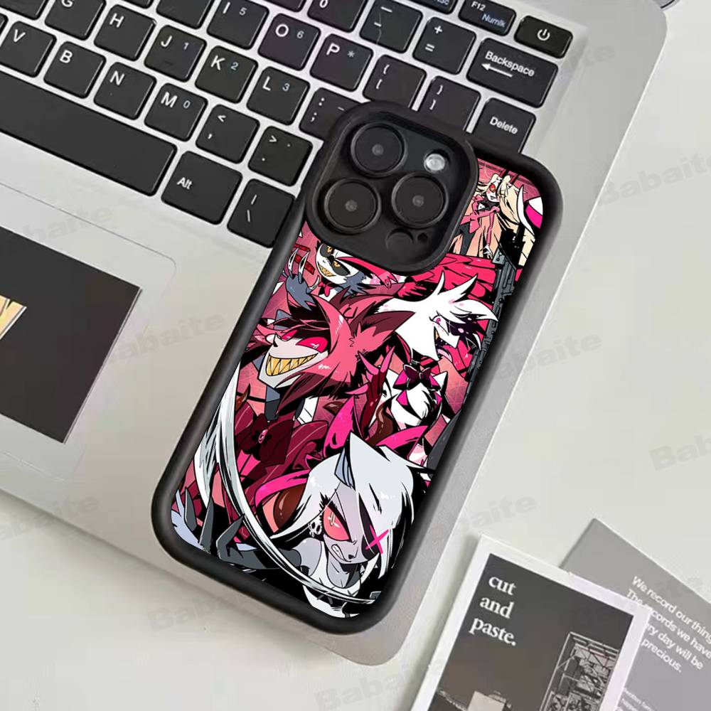 Чехол для телефона H-Hazbin H-Hotel Для iPhone 17 16 15 14 13 12 11 Pro Max 16E Plus INS Мягкий чехол